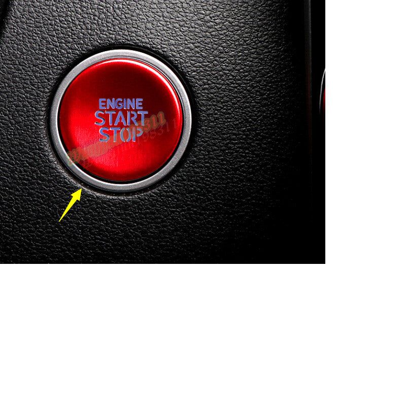 Red Aluminum Start Button Ignition Switch Cover Trim for Hyundai Santa Cruz 2022