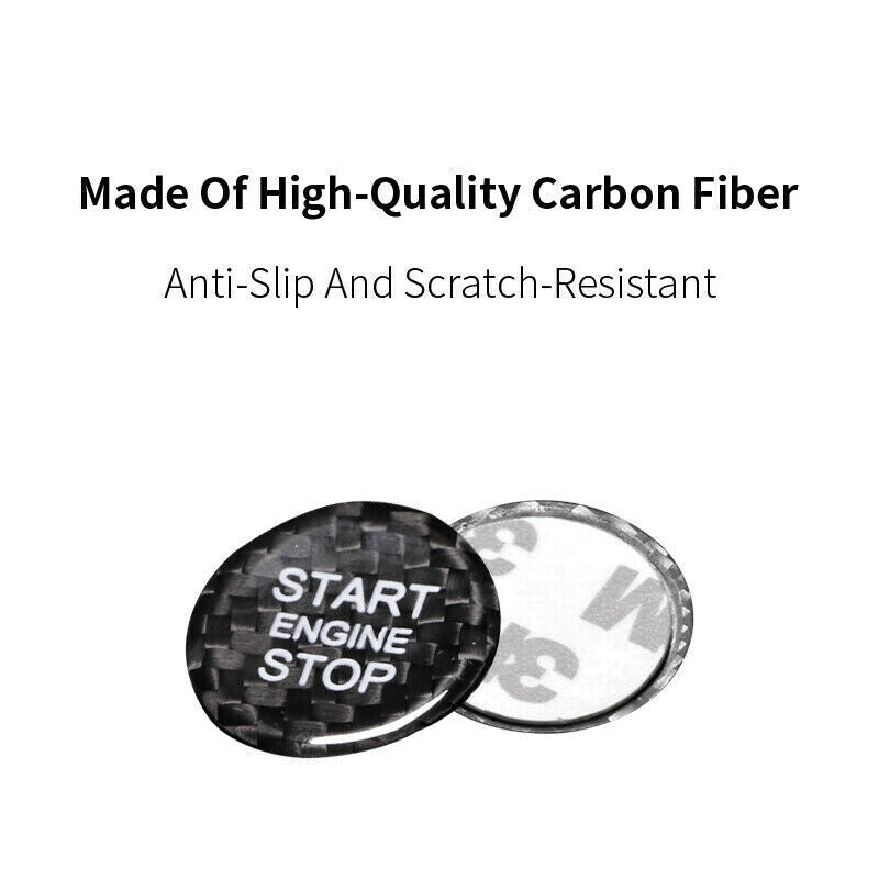 Carbon Fiber Black Engine Start Stop Button Cover Trim for Audi for A4 for A5 for A6 A7 for A8