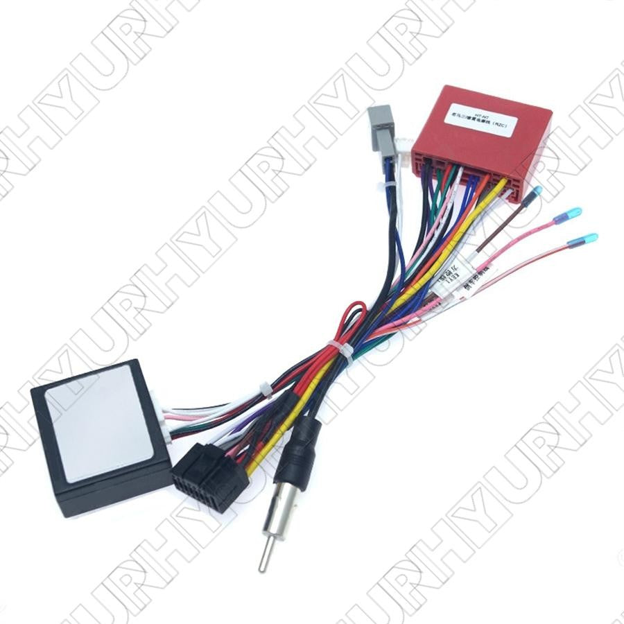New Car 16pin Stereo Radio Wiring Harness Power Cable Adapter With Canbus Box