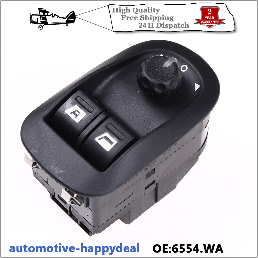 Electric Window Switch Mirror Button 6554.WA for Peugeot 206 306 Expert Jumpy