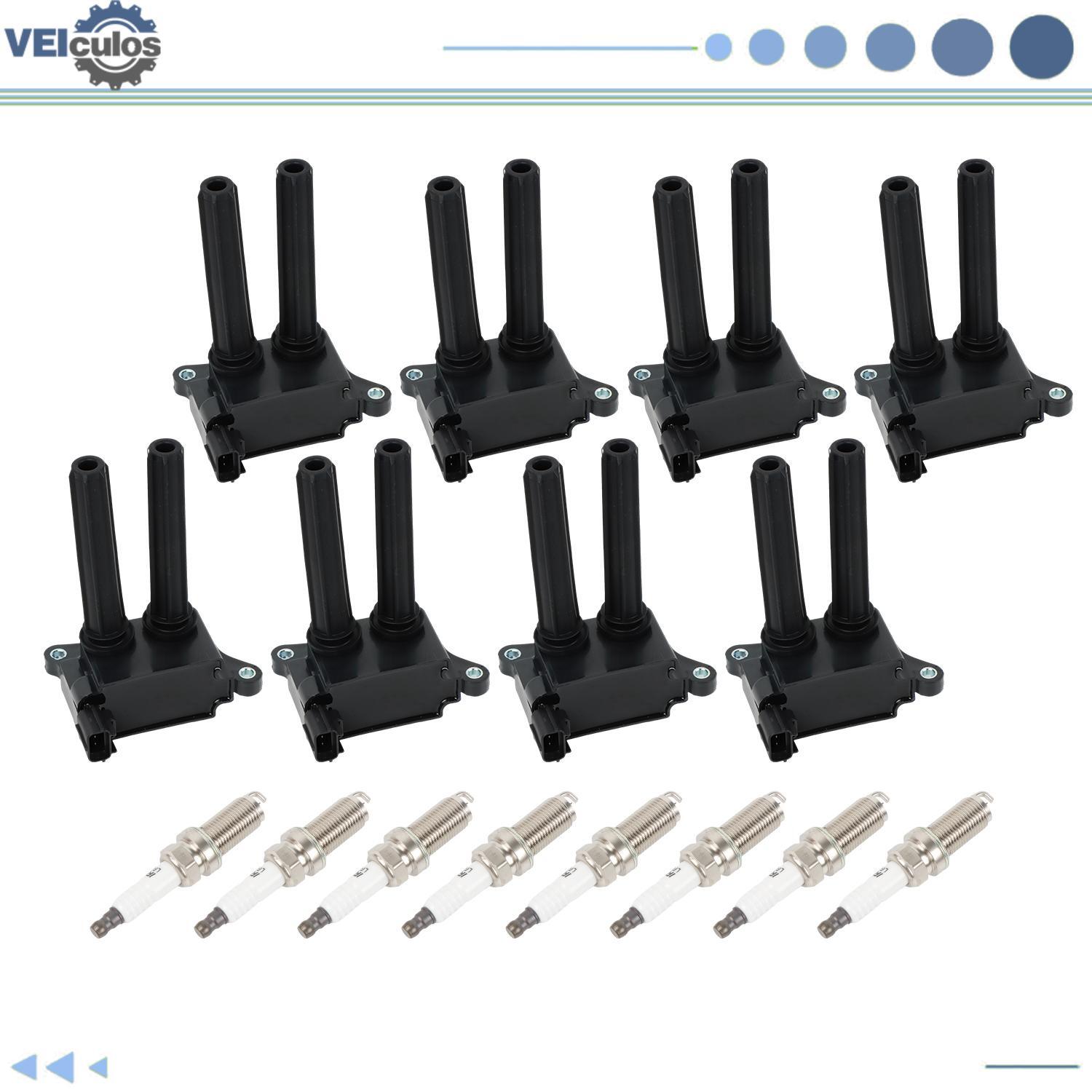 8X Ignition Coil + Spark Plug for Dodge Charger Durango for Chrysler 300 5.7L UF504
