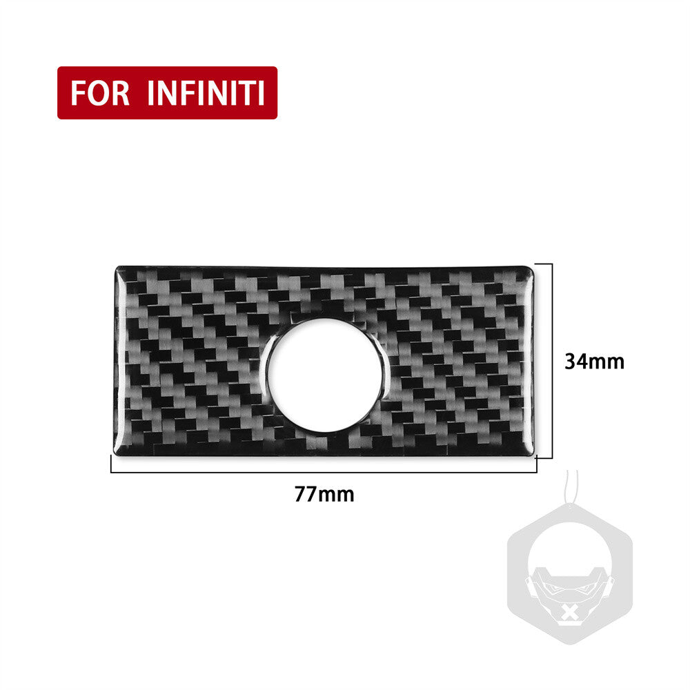 Carbon Fiber for Co -pilot Storage Box Handle Trim Fit for Infiniti G37 Sedan 2007-13