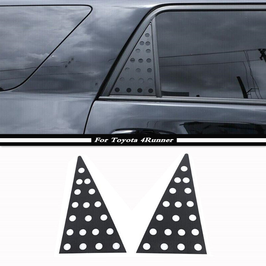 Black aluminum alloy C-pillar triangular glass cover trim suitable for 10-23 for Toyota 4Runner