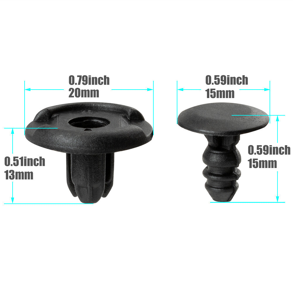100X Clips Inner Fender Liner Push Retainer for Honda for Civic Accord for Acura Integra