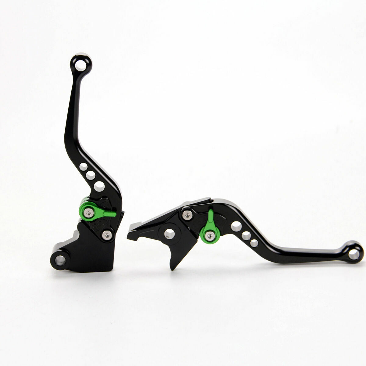 for Kawasaki ZX636/ZX6R/ZX6RR 2005-2006 Short Clutch Brake Levers Black/Green