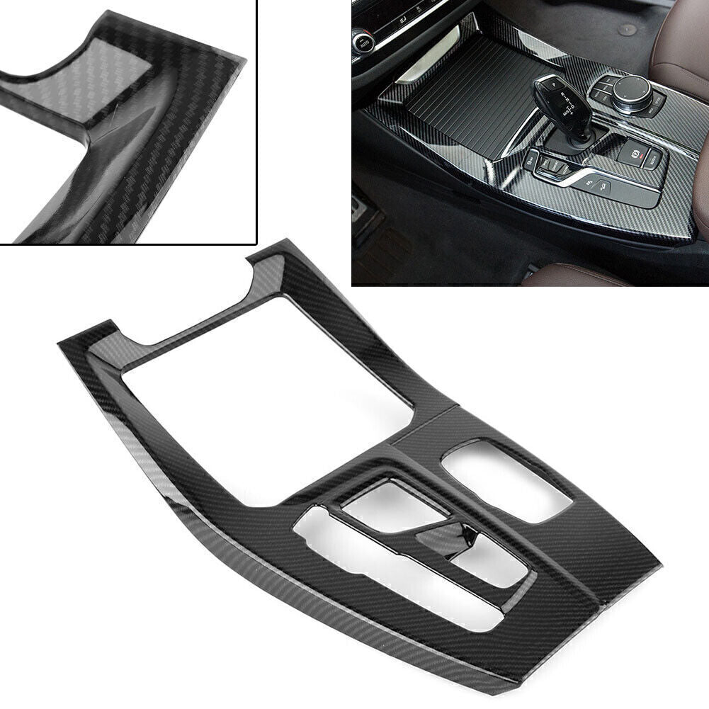 Gear Position Panel Decorative Cover Trim Carbon Fiber Black Fit for BMW X3 G01 2018