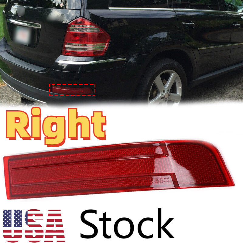 The right rear bumper reflector light is suitable for Mercedes-Benz GL320, GL450, and GL550. (07-09)