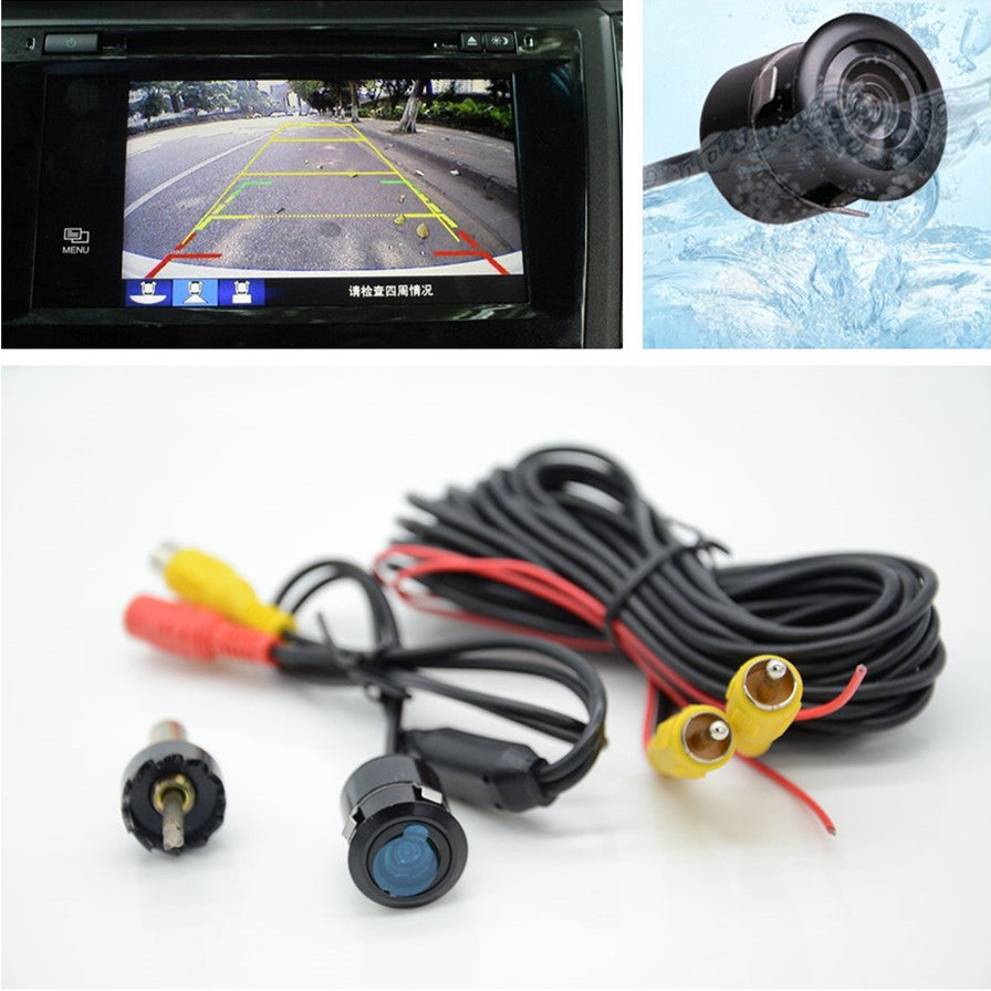 Car 18.5mm Wide Angle Backuq Rear View Reversing Parking Camera Fixed With Drill