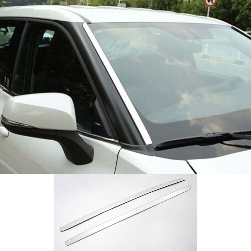 Cover Strip Front LR Windshield Chrome Steel for Toyota Highlander 2020-2023