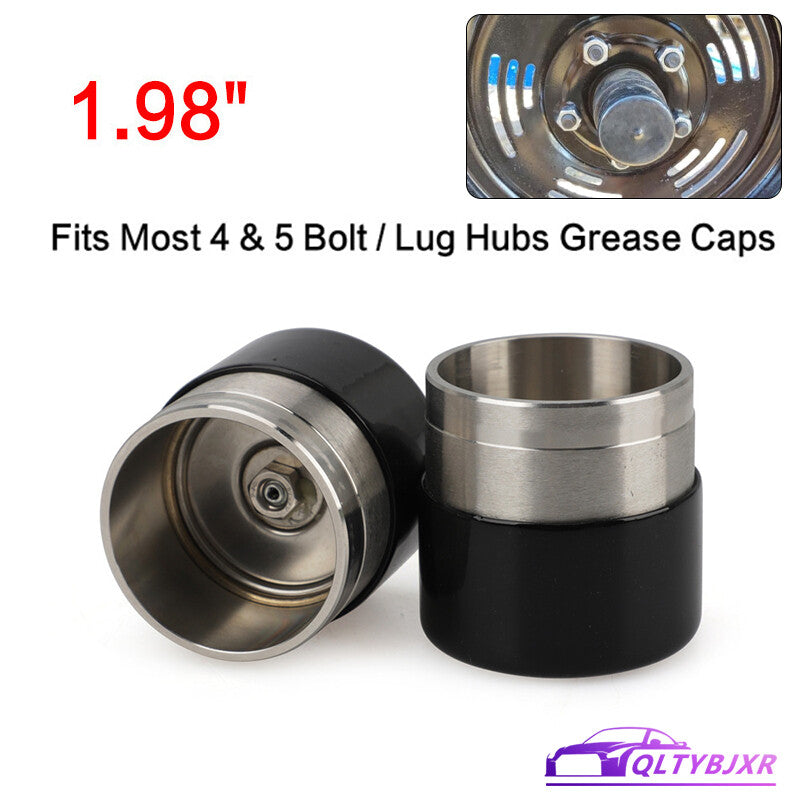 2Pcs 1.98 Trailer Wheel Hub Bearing Buddy Stainless Steel w/Protective Bra