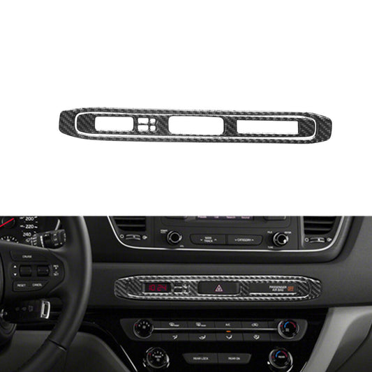 Carbon Fiber Hazard light Inner Outer Frame Trim Cover for KIA Sedona 2015-2016