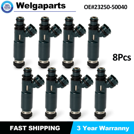 8x Fuel Injectors 23250-50040 For 2000-2004 for Toyota Tundra for Lexus LX470 4.7L NEW