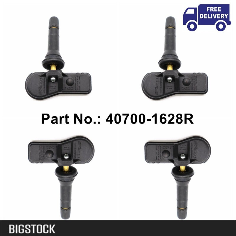 4PCS Tire Pressure Sensor 407001628R TPMS Sensor for Renault 433MHZ 40700-1628R