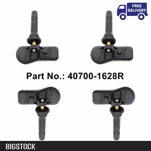 4PCS Tire Pressure Sensor 407001628R TPMS Sensor for Renault 433MHZ 40700-1628R