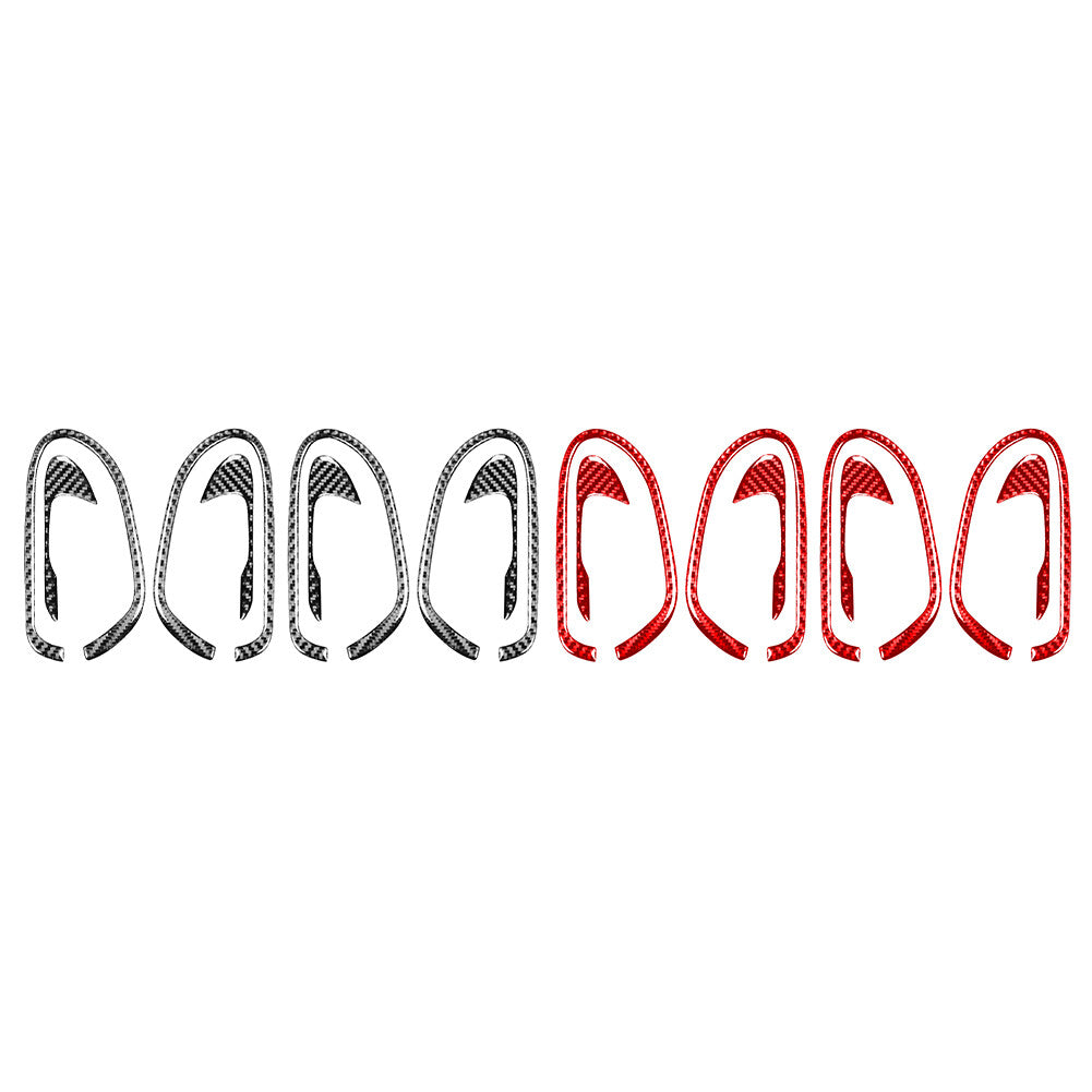 8Pcs Carbon Fiber Interior Door Handle Bowl Trim for Honda for Civic 8th Gen 2006-11