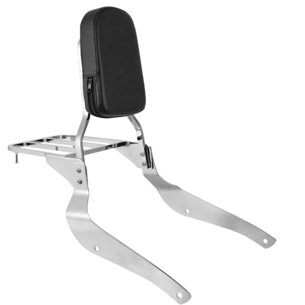 Chrome Backrest Sissy Bar Luggage Rack for Suzuki Boulevard C50 M50 2005-2012