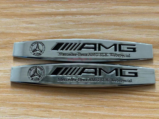 Chrome-plated AMG SLK Webspeccial letter fender badge