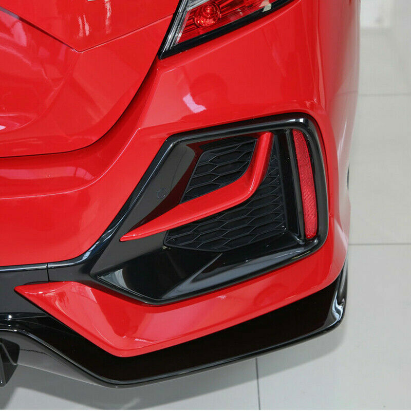 for Honda for Civic Hatchback 2020-21 BlackRed ABS Rear Fog Light Frame Cover Trim