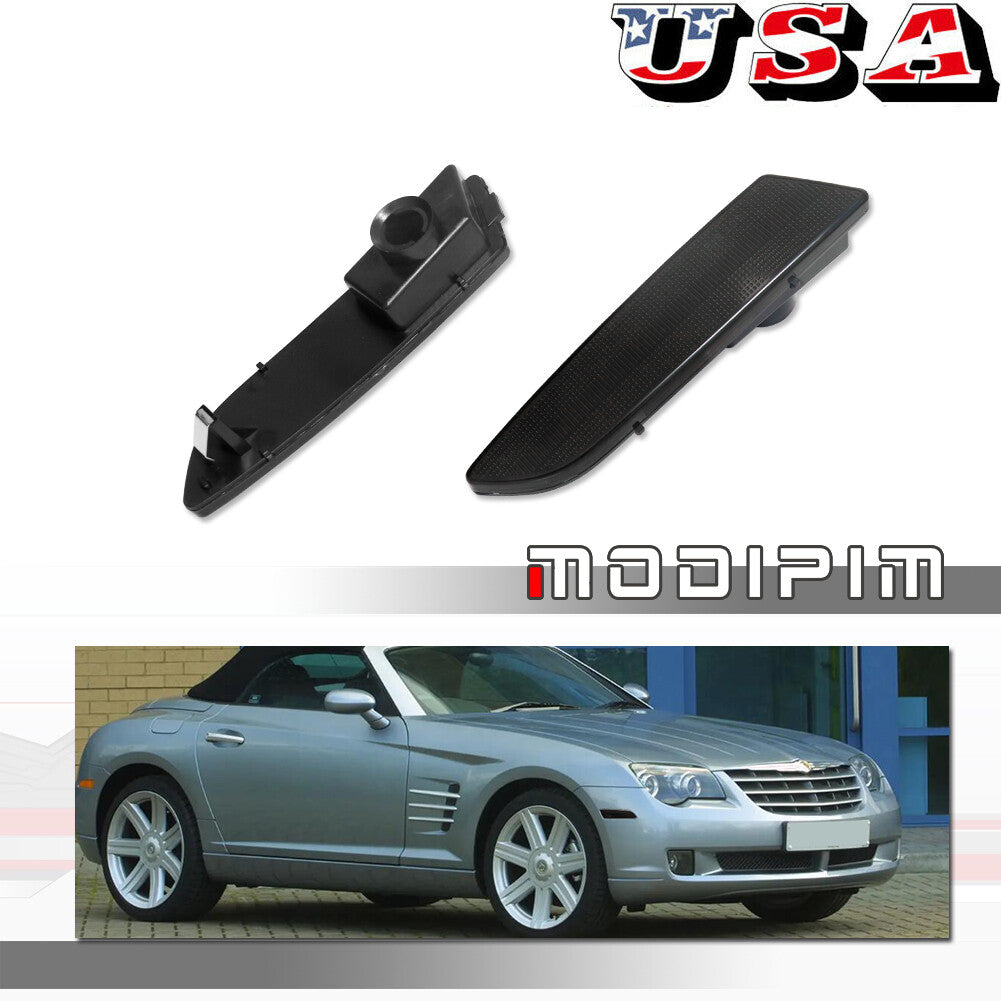 For 04-08 for Chrysler Crossfire SRT-6 smoke lens front bumper side marker light kit