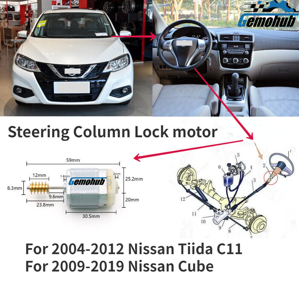 1x ELV / ESL Steering Column Lock Motor Diretion Motor for Nissan 370Z 2009-2012