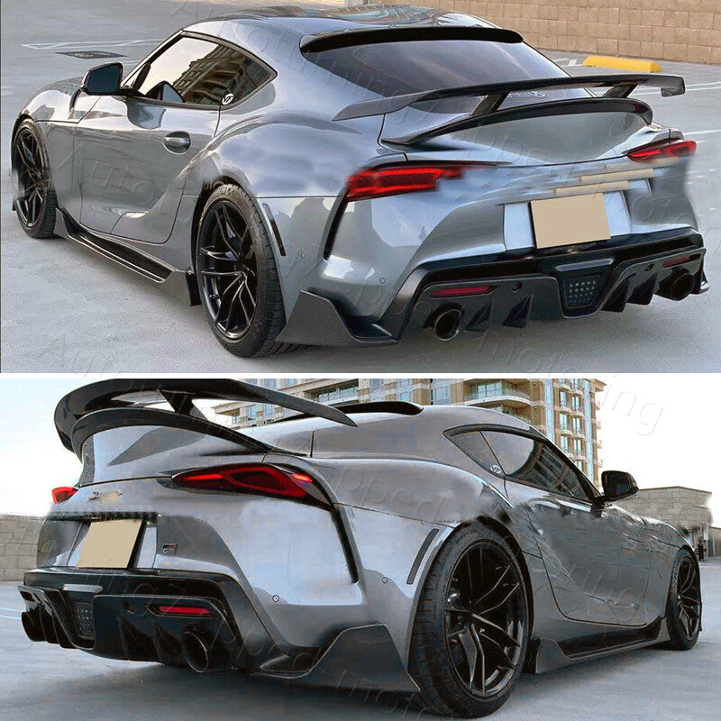 REAL Carbon Rear Bumper Side Corner Aprons Spats For 2020-23 for Toyota Supra GR A90