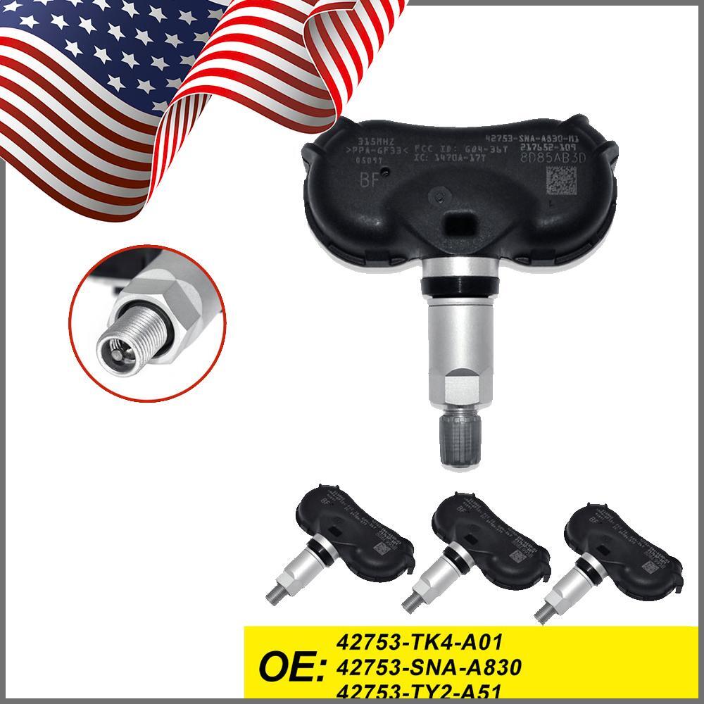 Set of 4 TPMS 42753-SNA-A83 Tire Pressure Sensor for HONDA for CIVIC FIT 2009-2014
