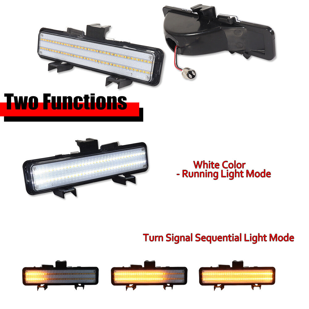 Transparent Switchback LED front lights suitable for 83-94 for Chevrolet Blazer 82-93 S10