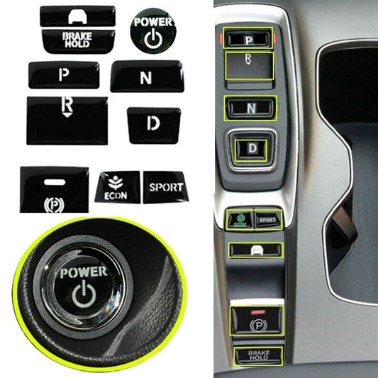 for Honda Accord 2018-2022 10pcs Interior Gear Shift Box Panel Button Cover Trim