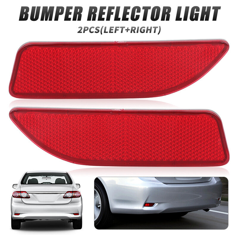 1Pair LeftRight Rear Bumper Reflector Light Lamp For 2011-2013 for Toyota for Corolla