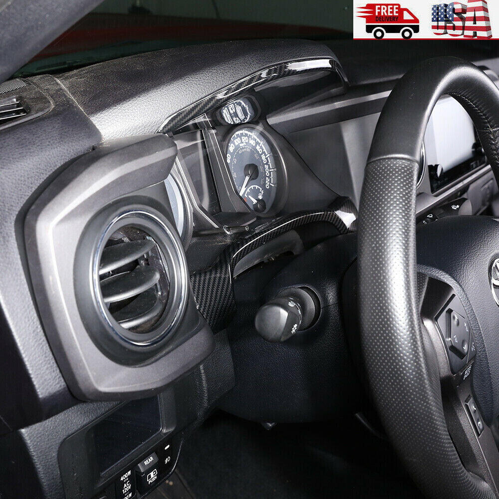 2 Matte Black Rear Door Window Lift Switch Cover Trim for Toyota @Tacoma 2016-2022