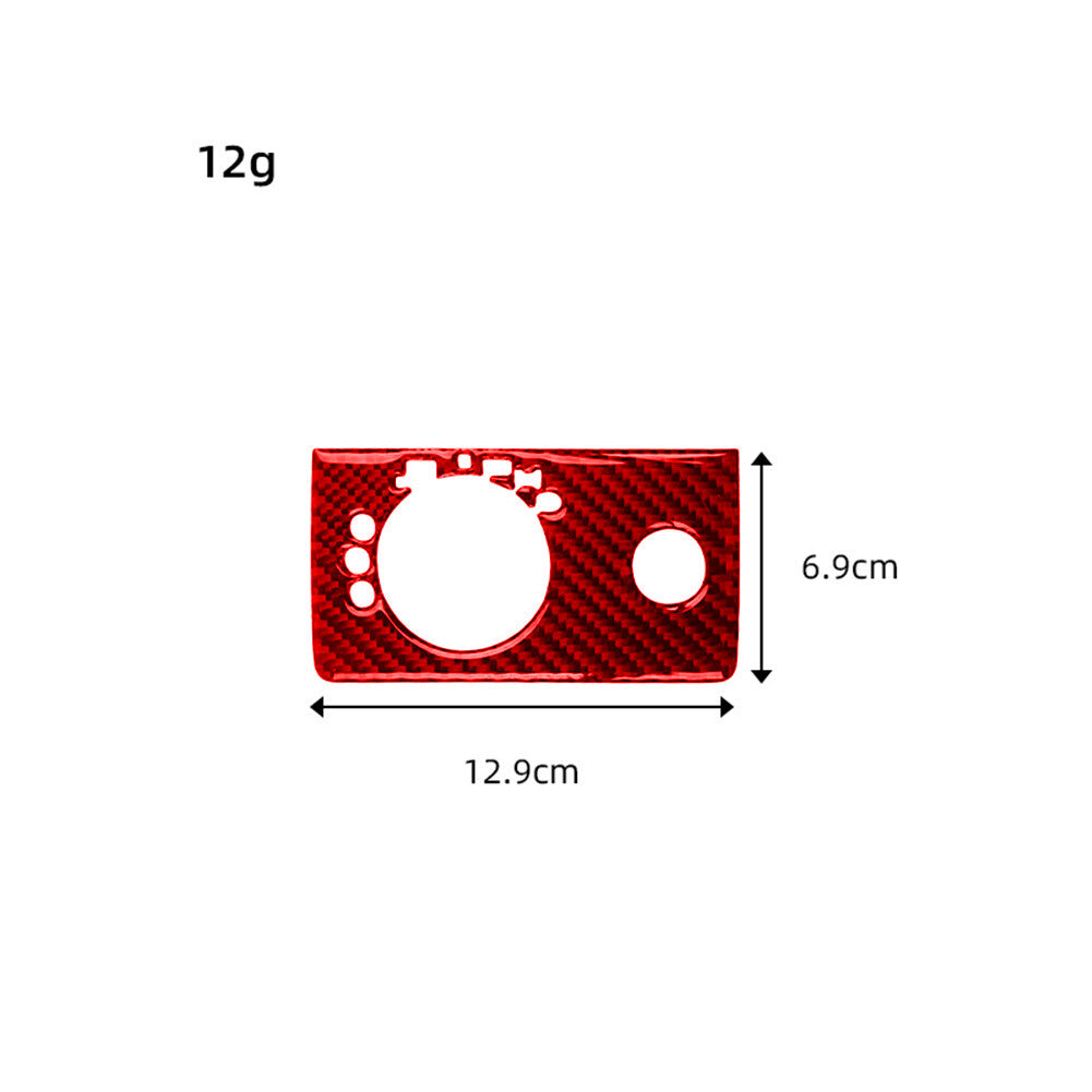 Red Carbon Fiber Headlight Control Type A Cover Trim for Mercedes Benz M-class