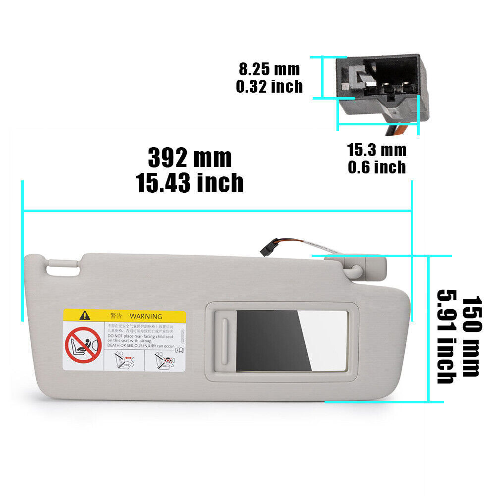 5GG857552 Right Sun Visor for Volkswagen for Jetta SE 1.4L E- for Golf 2019-2020 CC New