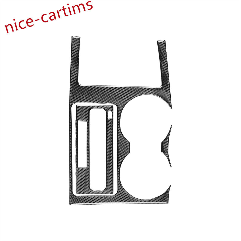 3¡ÁCarbon Fiber Gear Shift Panel Water Cup Holder Cover Fit for Ford F150 2009-14