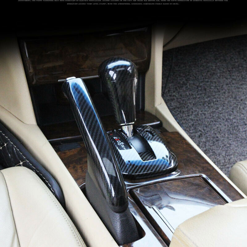 3for Honda Accord 2008-2013 Carbon Fiber ABS Handbrake Gear Shift Frame Cover