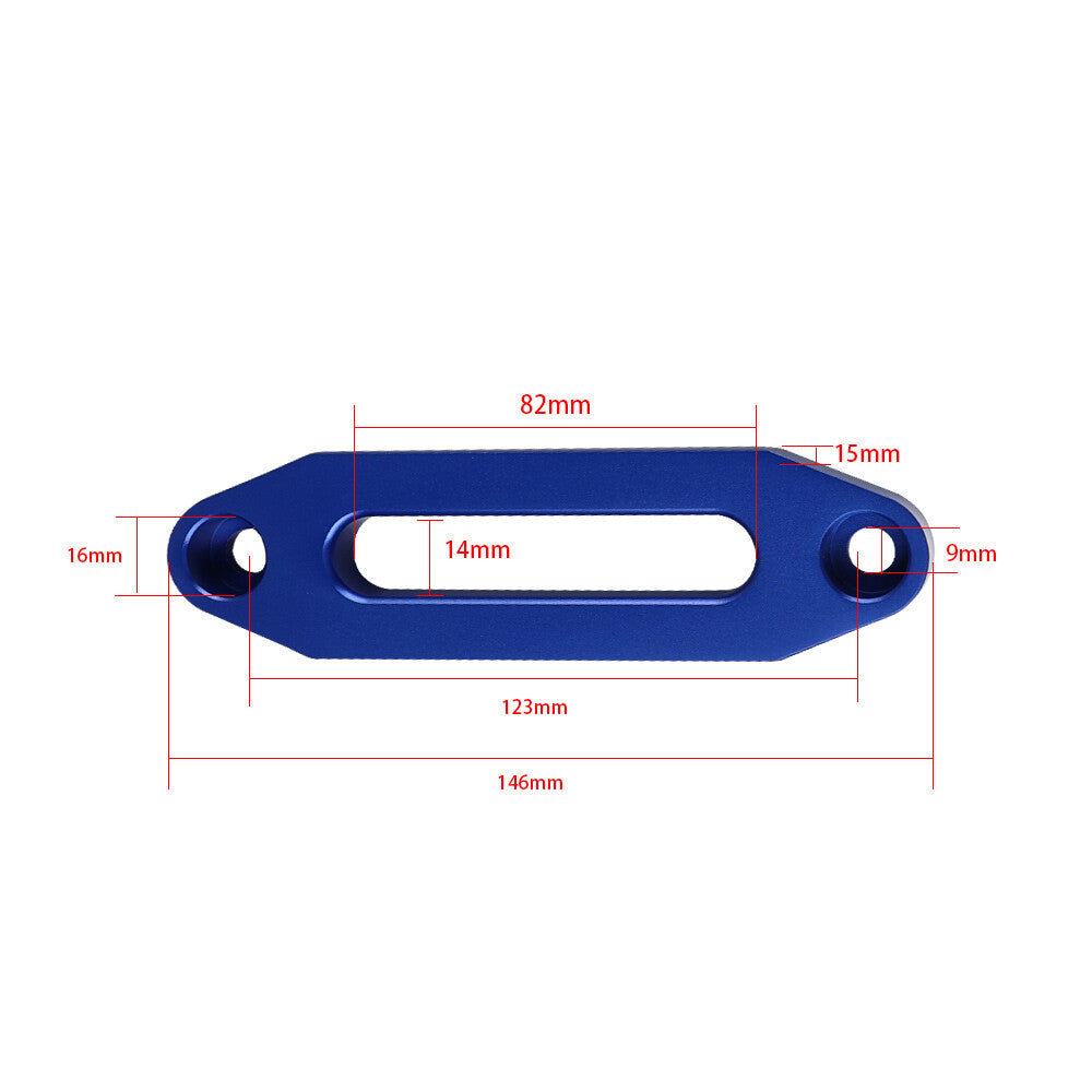 Blue Hawse Fairlead for Synthetic Winch Rope Cable Lead Guide ATV Blue Aluminum