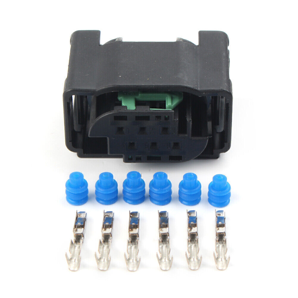 Fit Electronic Throttle Body Plastic 1 Connector w/6 Pins and 6 Seals Set