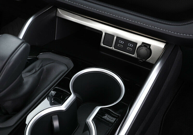 for Toyota Highlander 2020-22 Silver Steel Center Console Cigarette Lighter Trim