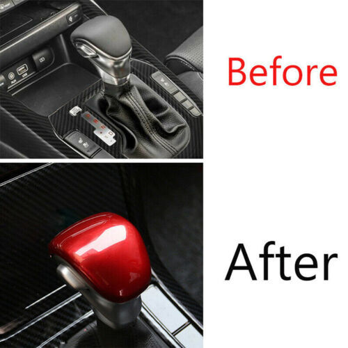 for Kia Sorento 2021-2023 Red ABS Interior Car Gear Shift Knob Cover Head Trim