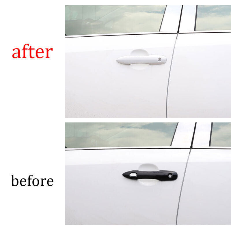 4X Piano Black Exterior Side Door Handle Cover Trim for Toyota for Corolla 2020-2024