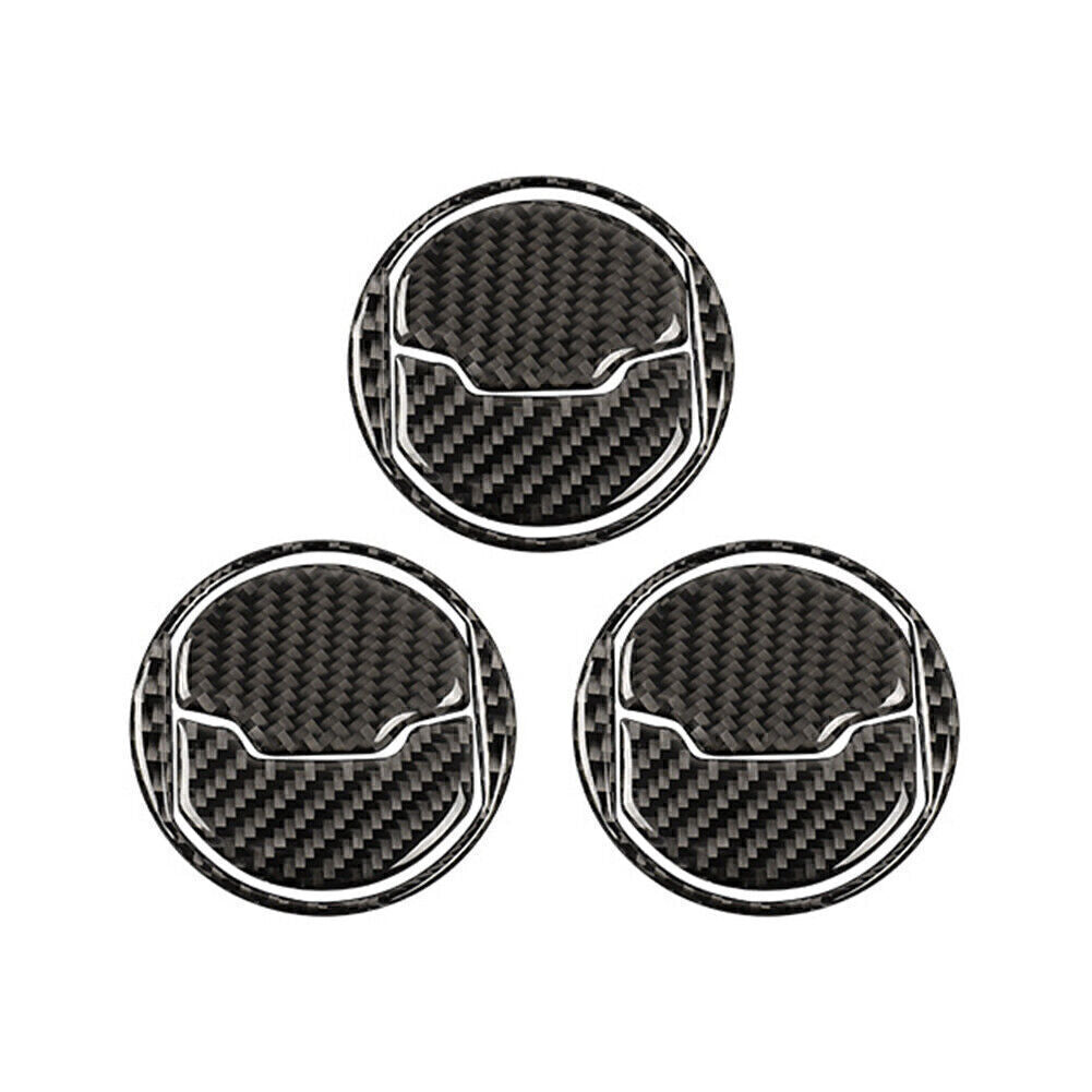 Carbon Fiber Interior Air Vent Outlet Frame Trim Fit for Ford for Mustang 2015-19