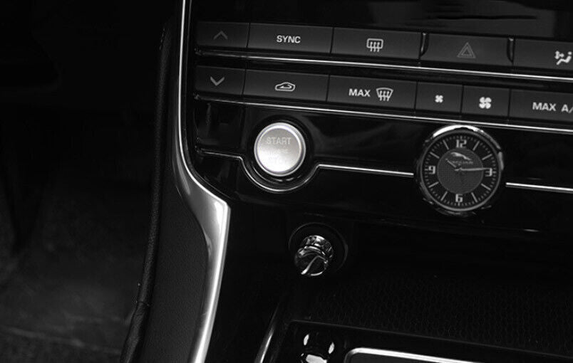 for Jaguar F-PACE 2017-2021 Silver Console Dashboard Horn Speaker Cover Trim 2X