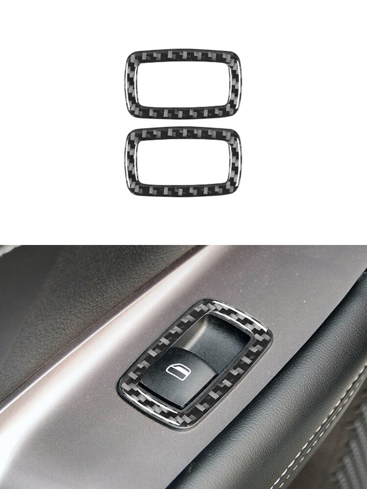 for Dodge Journey 2011-2017 Rear Window Switch Button Trim Cover Carbon Fiber