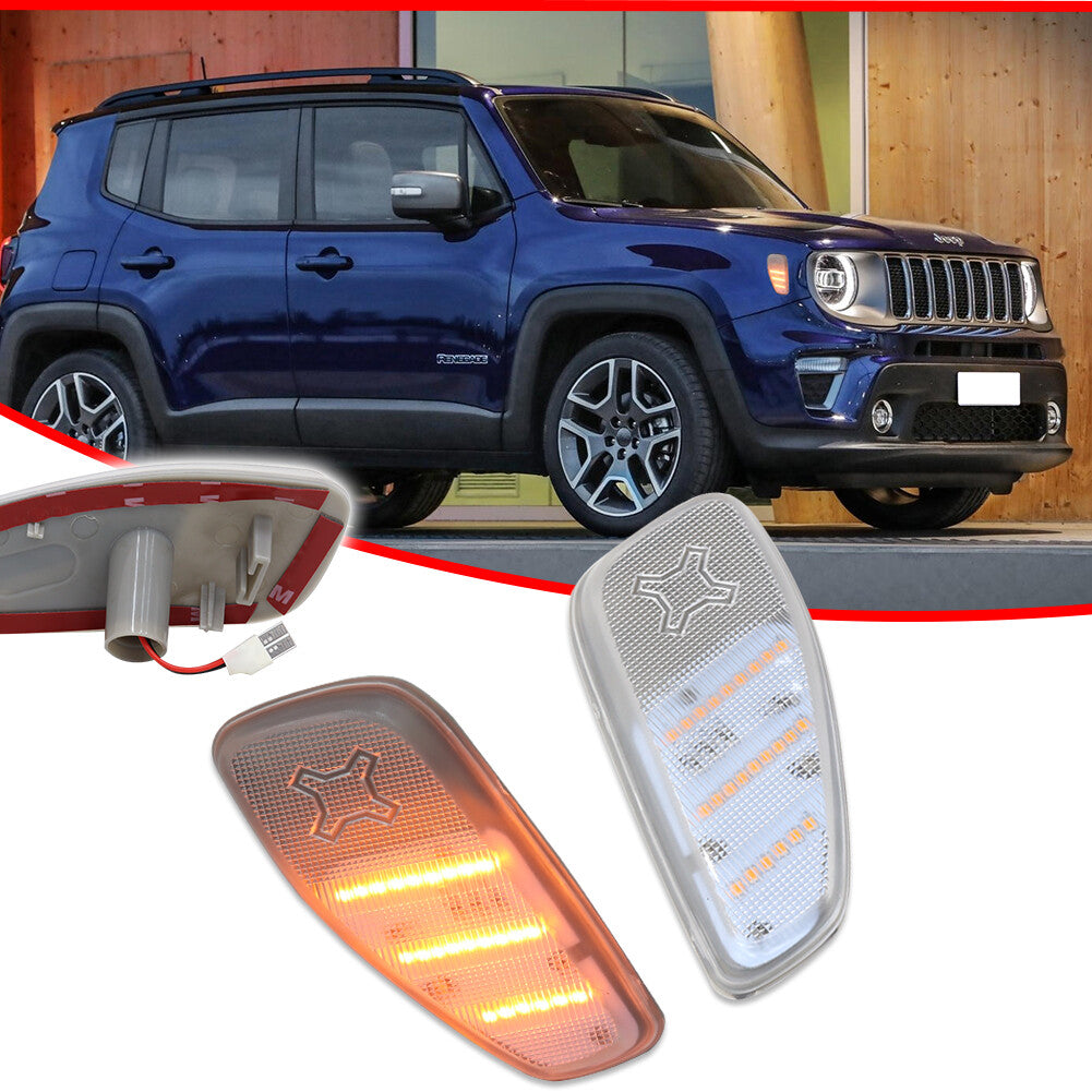 Transparent lens front marker light, amber LED replacement part for Renegade 2015-2023.