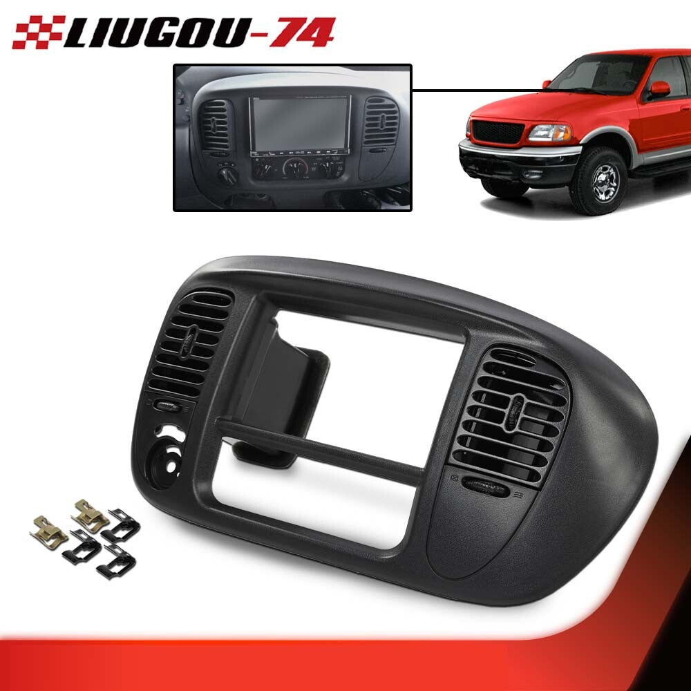 Center Dash radio surround trim panel, black, suitable for 2000-2003 for Ford F-150s.