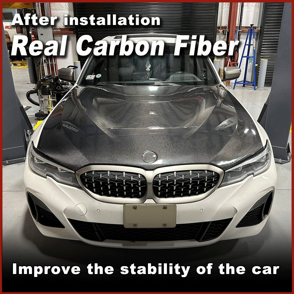 Fit for BMW G20 330i M340i 2019-2022 REAL Carbon Bumper Engine Hood Bonnet Cover