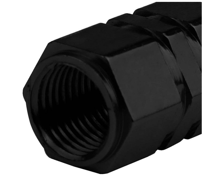 4-Piece Black 17mm Car Tire Valve Cover Stem Cover Air Valve Dust Cover Suitable for Mini