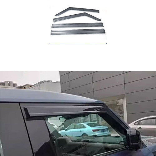 Sun Rain Shield Black 4PC Side Window Visor for Land Rover for Defender 90 2020-2023