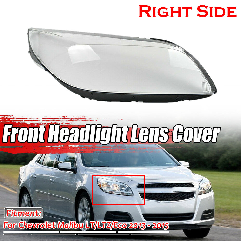 Right Front Headlamp Headlight Lens Cover For 2013 2014 2015 Chevy Malibu LT LTZ
