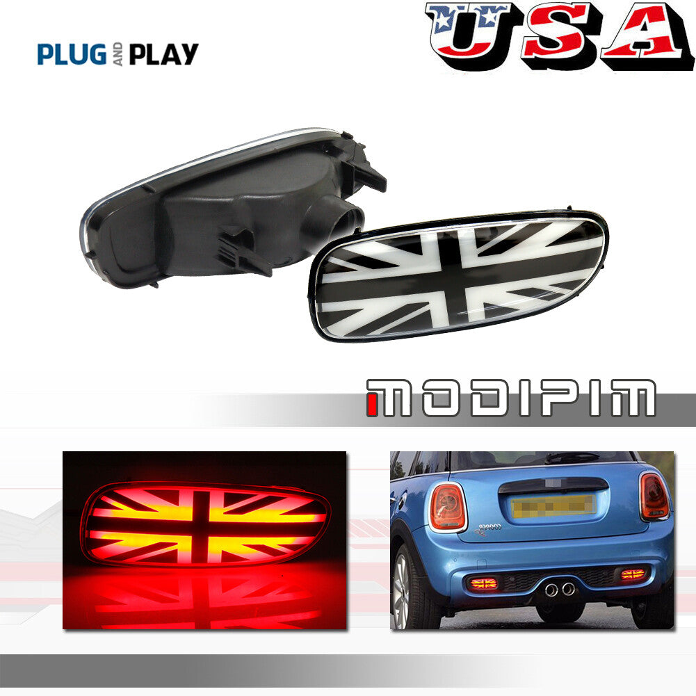 Transparent lens surface, Union Jack, national flag pattern, rear fog light suitable for Mini Cooper S JCW