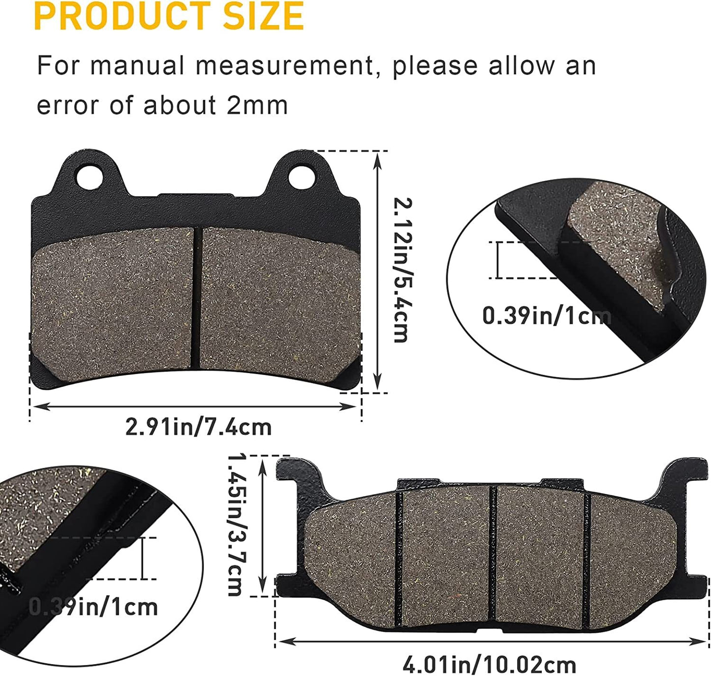 Brake Pads for Yamaha XV1600 RoadStar Silverado,XVZ 1300 Royal Star Venture S